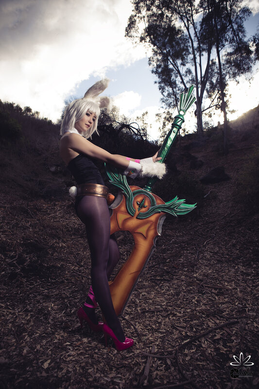 Cosplayer with Large Sword — Brown