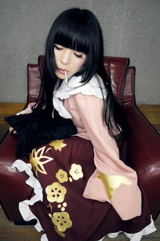 cosplayer with lollipop