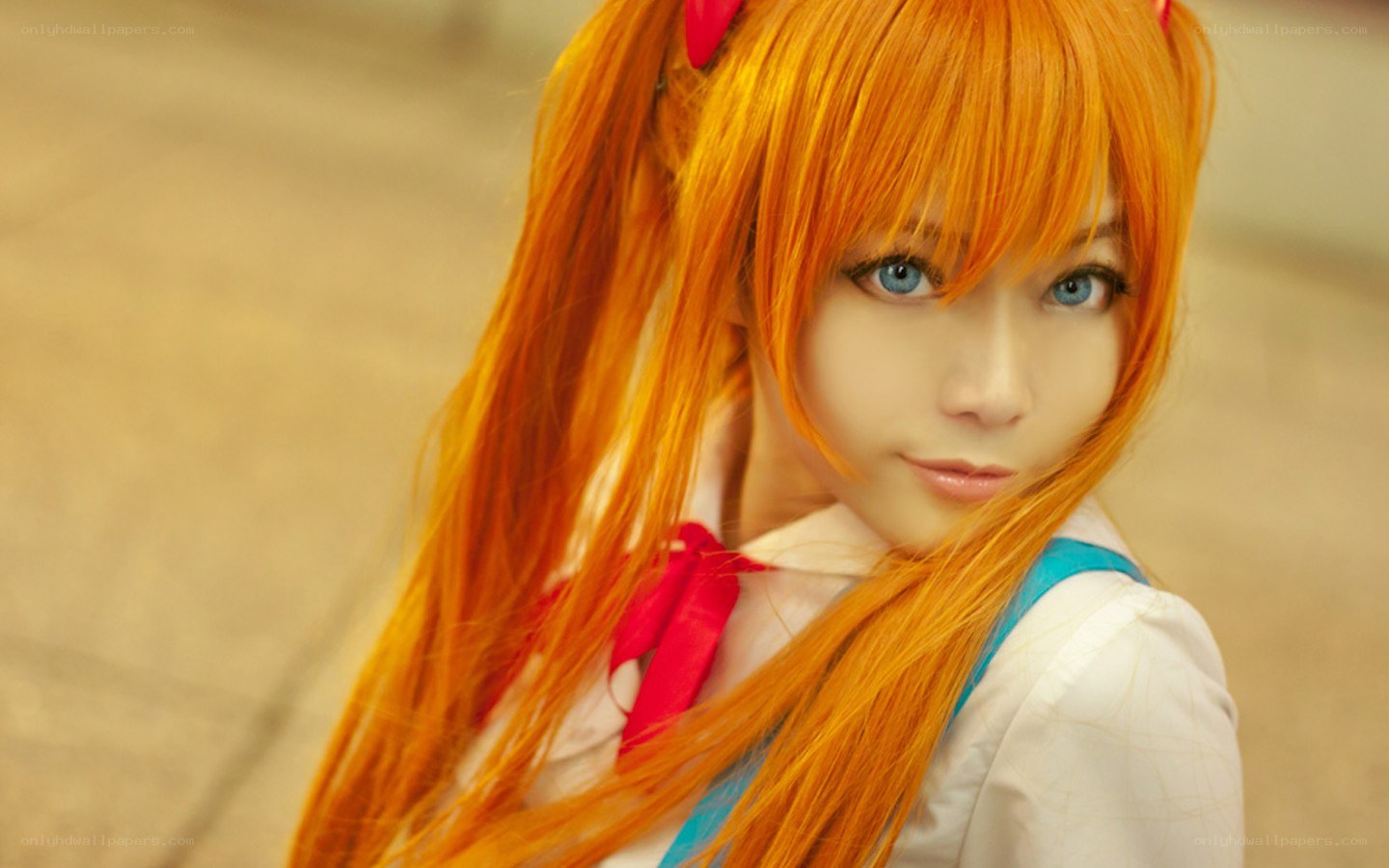 cosplayer with orange hair