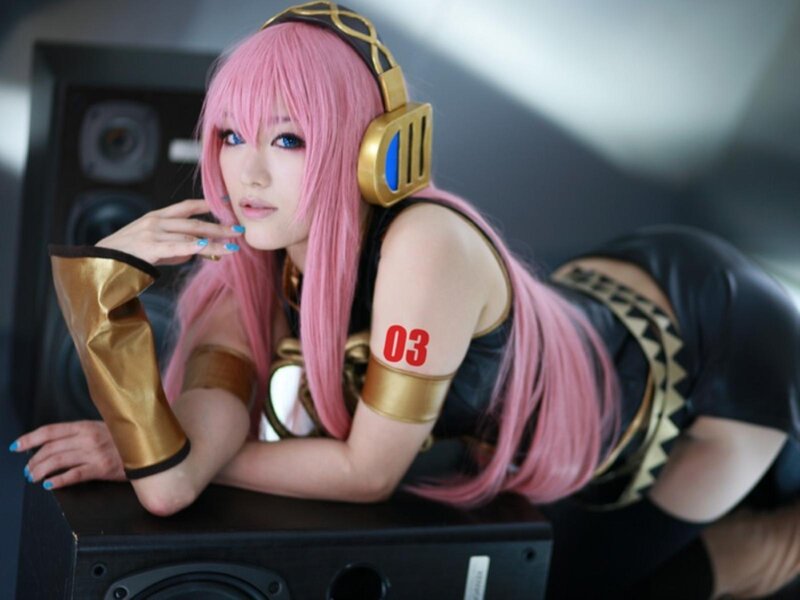 Cosplayer with Pink Hair — Dramatic