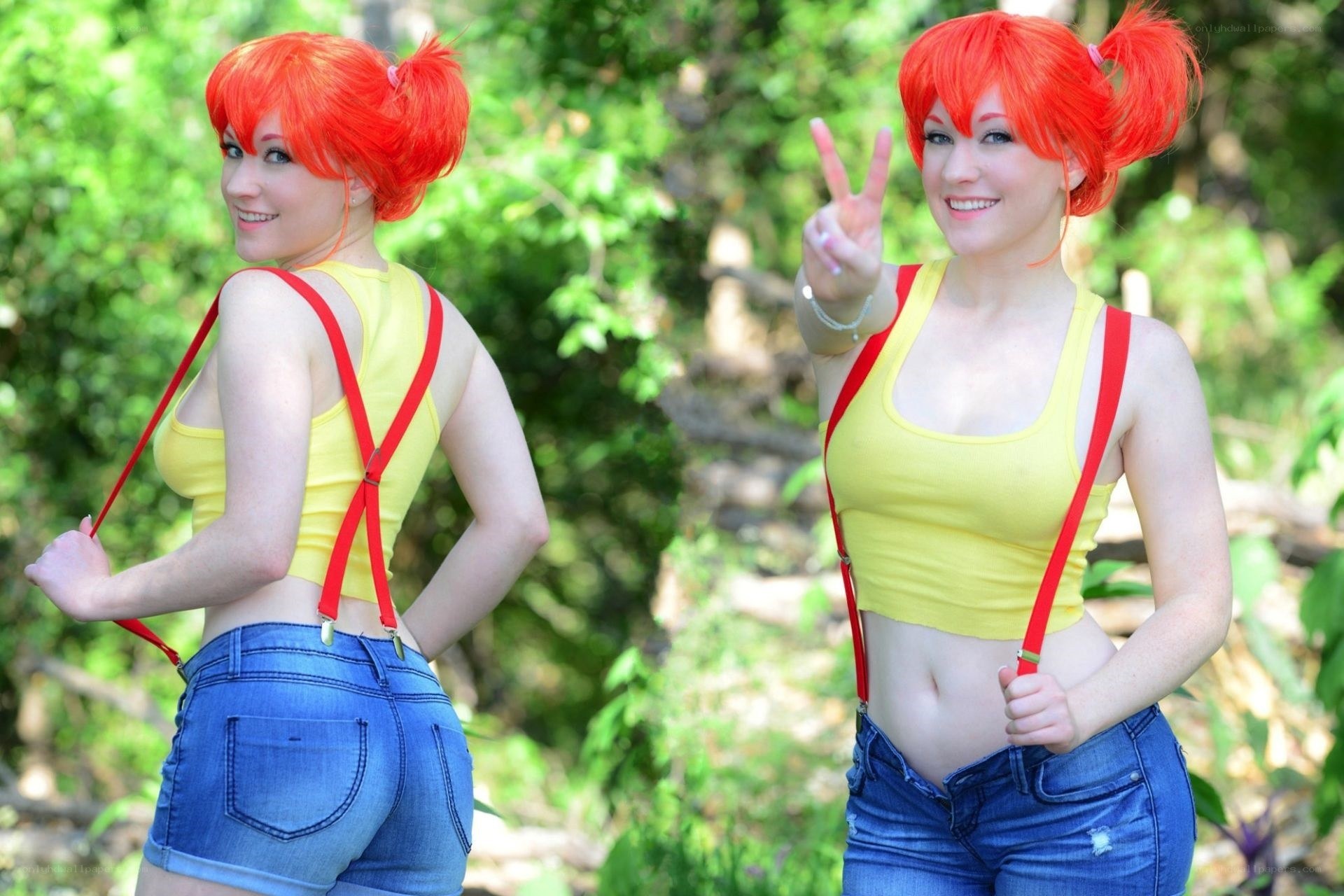 cosplayer with red hair