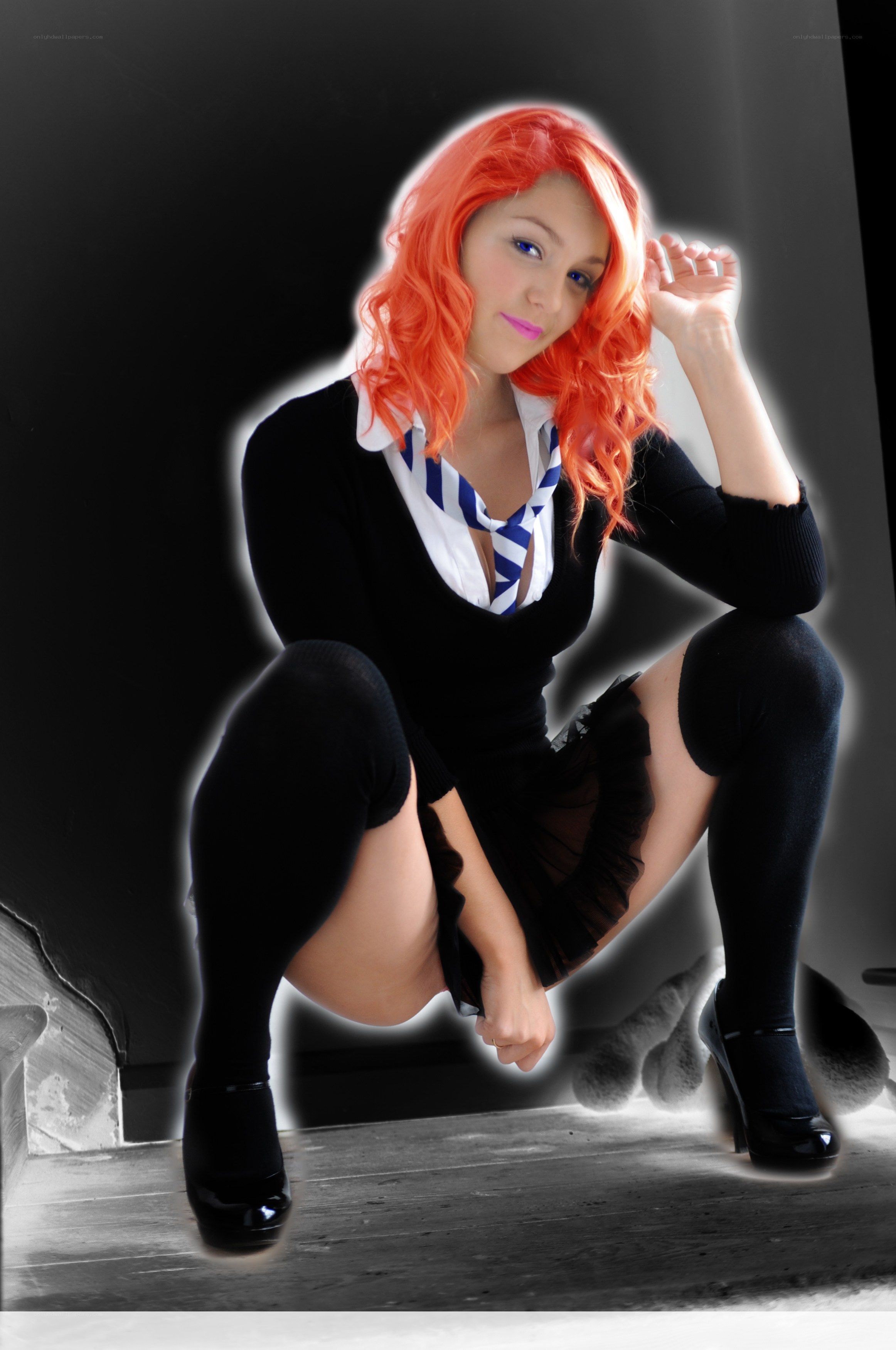 cosplayer with red hair