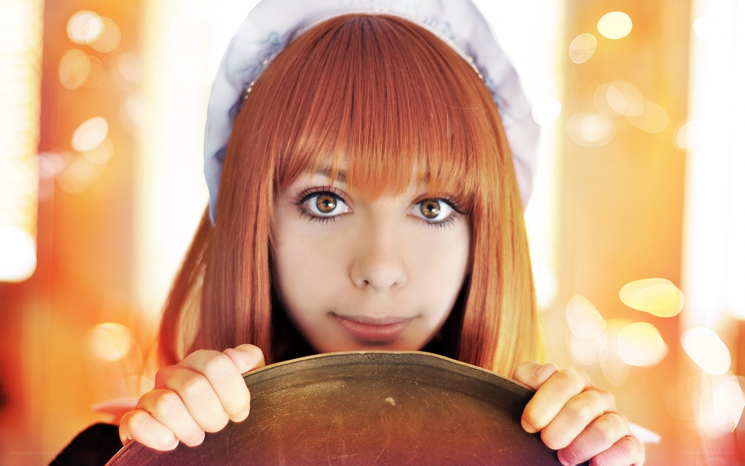 cosplayer with red hair