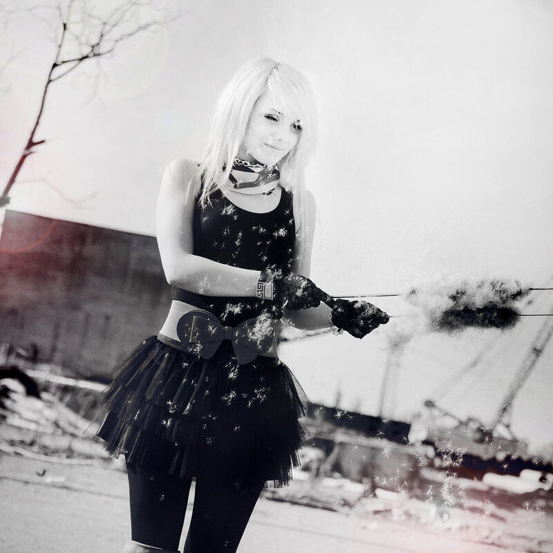 cosplayer with sparklers