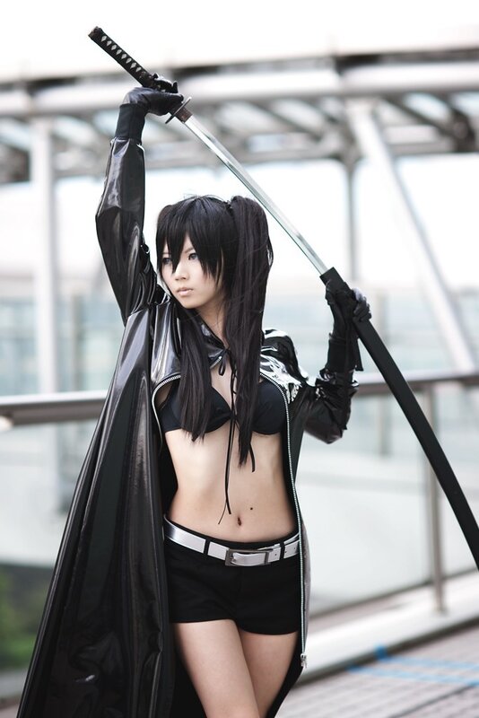 cosplayer with sword