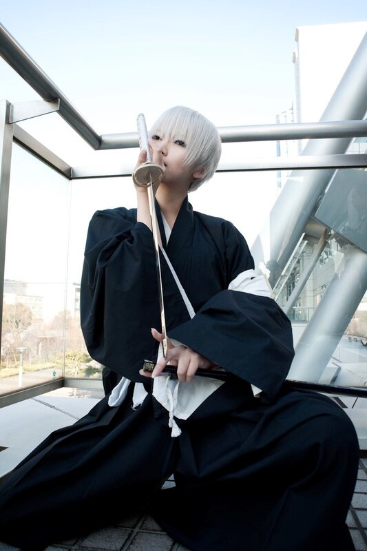cosplayer with sword