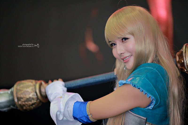 cosplayer with sword