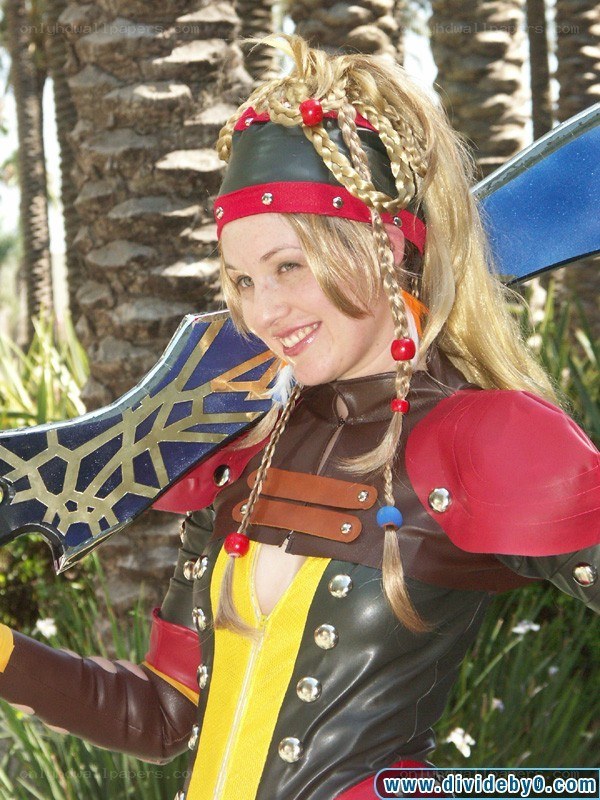 cosplayer with sword