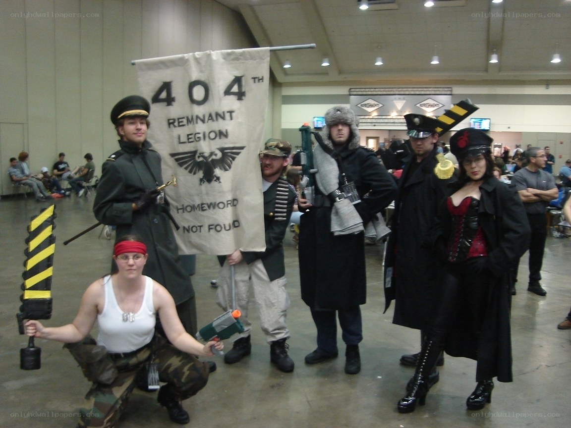Cosplayers at a convention