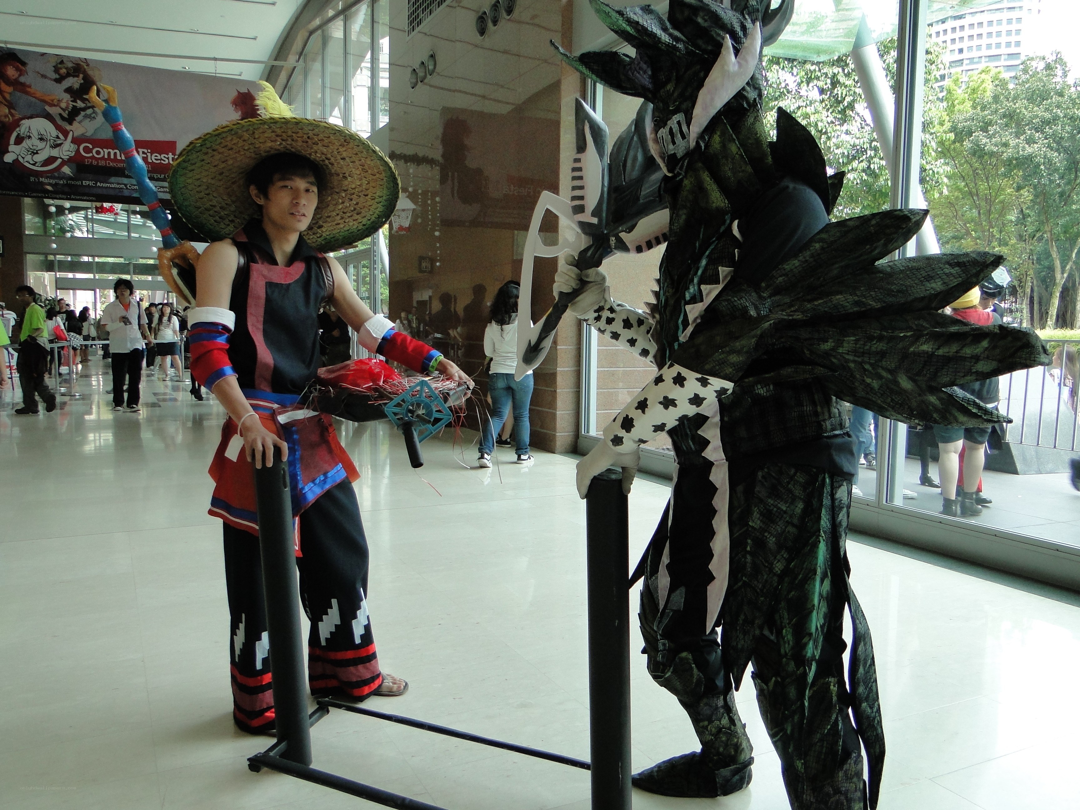 Cosplayers at a convention
