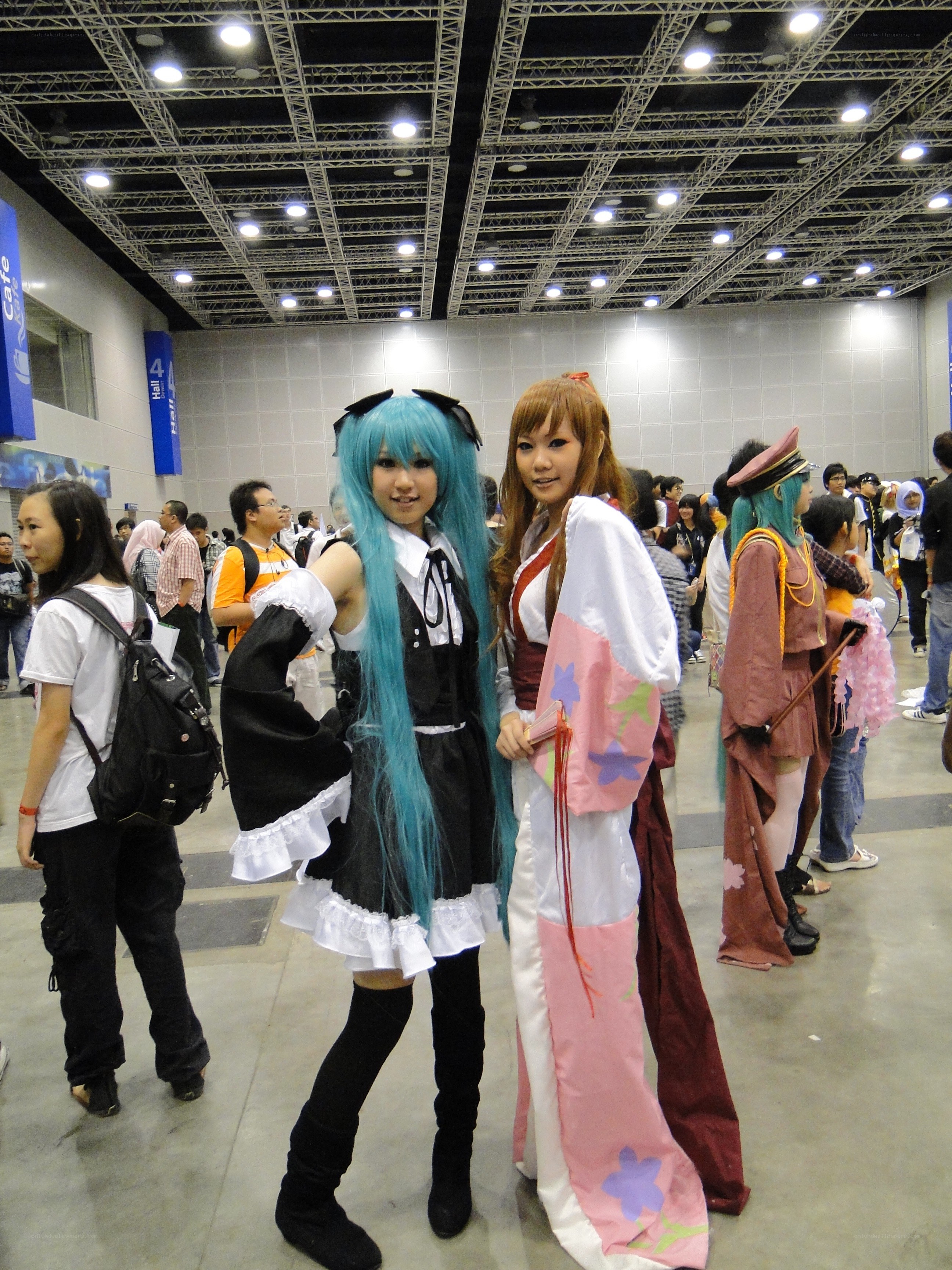 Cosplayers at a convention
