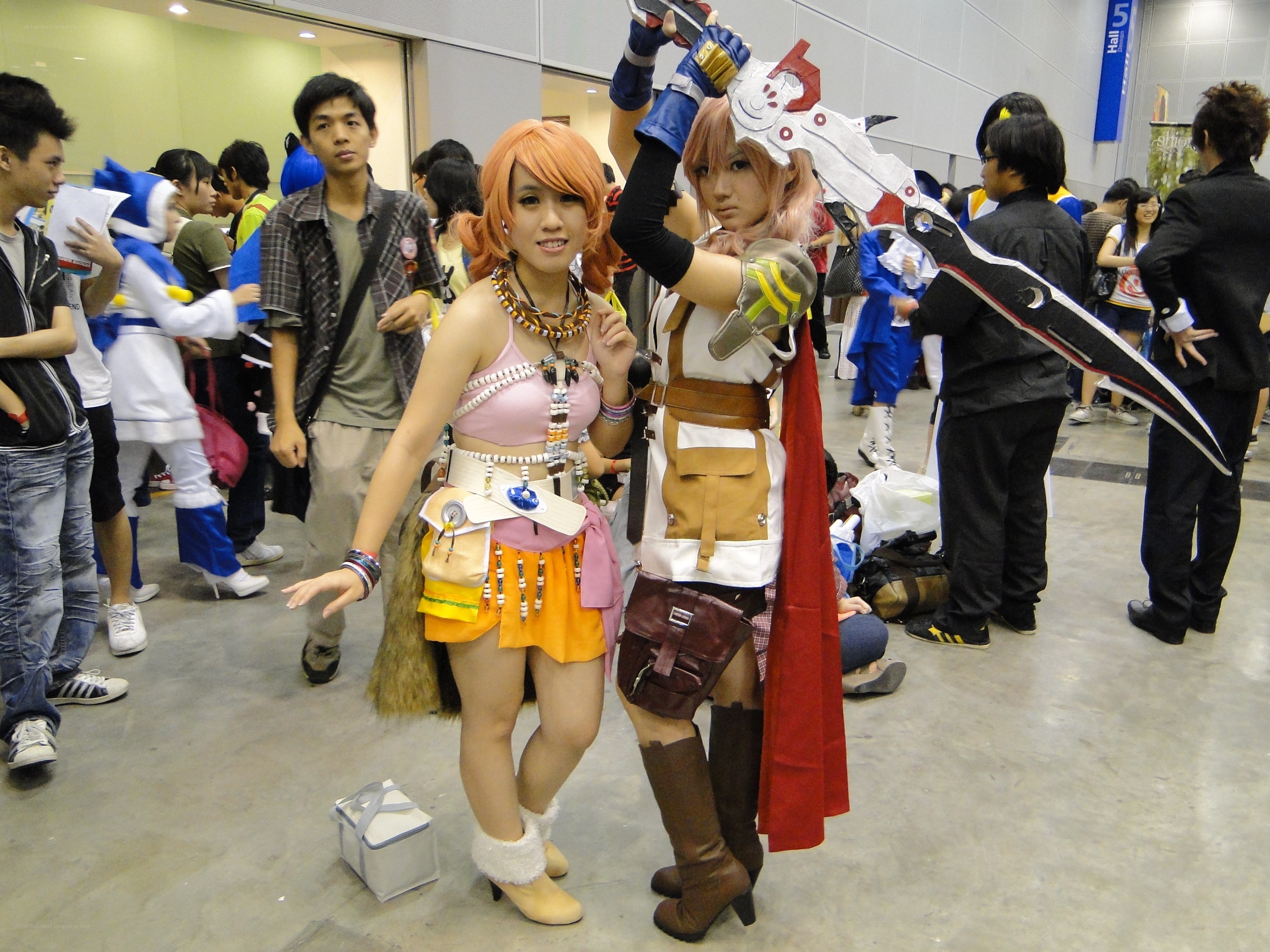 Cosplayers at a convention