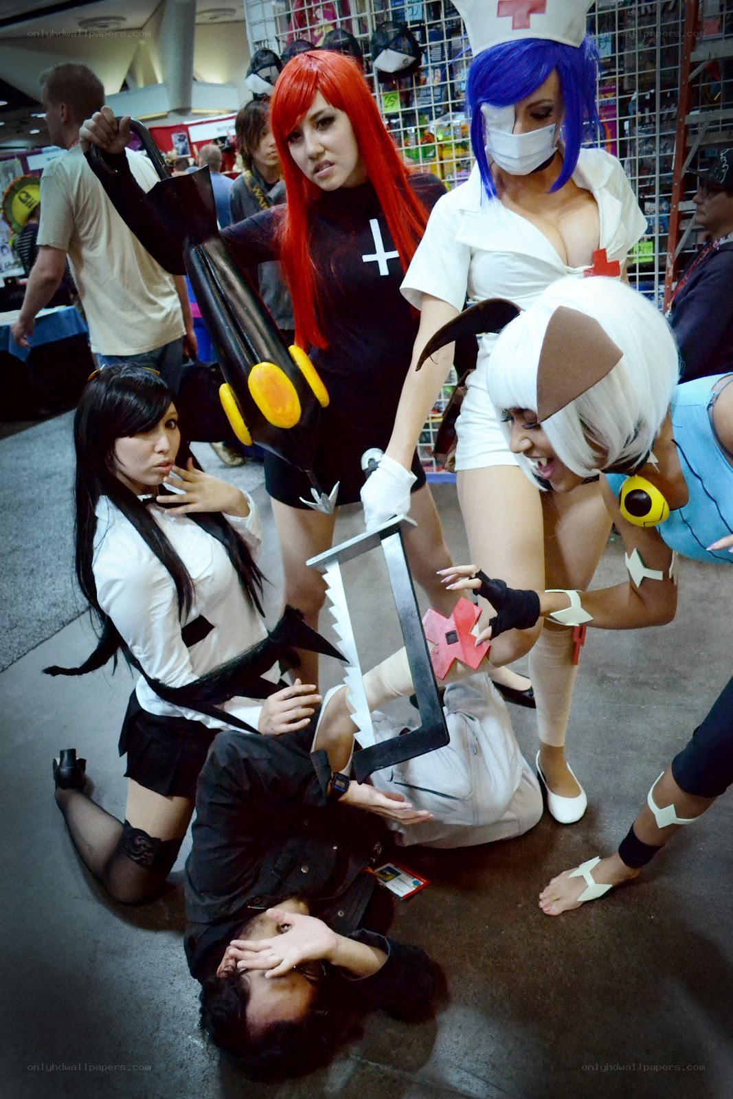 Cosplayers at a convention