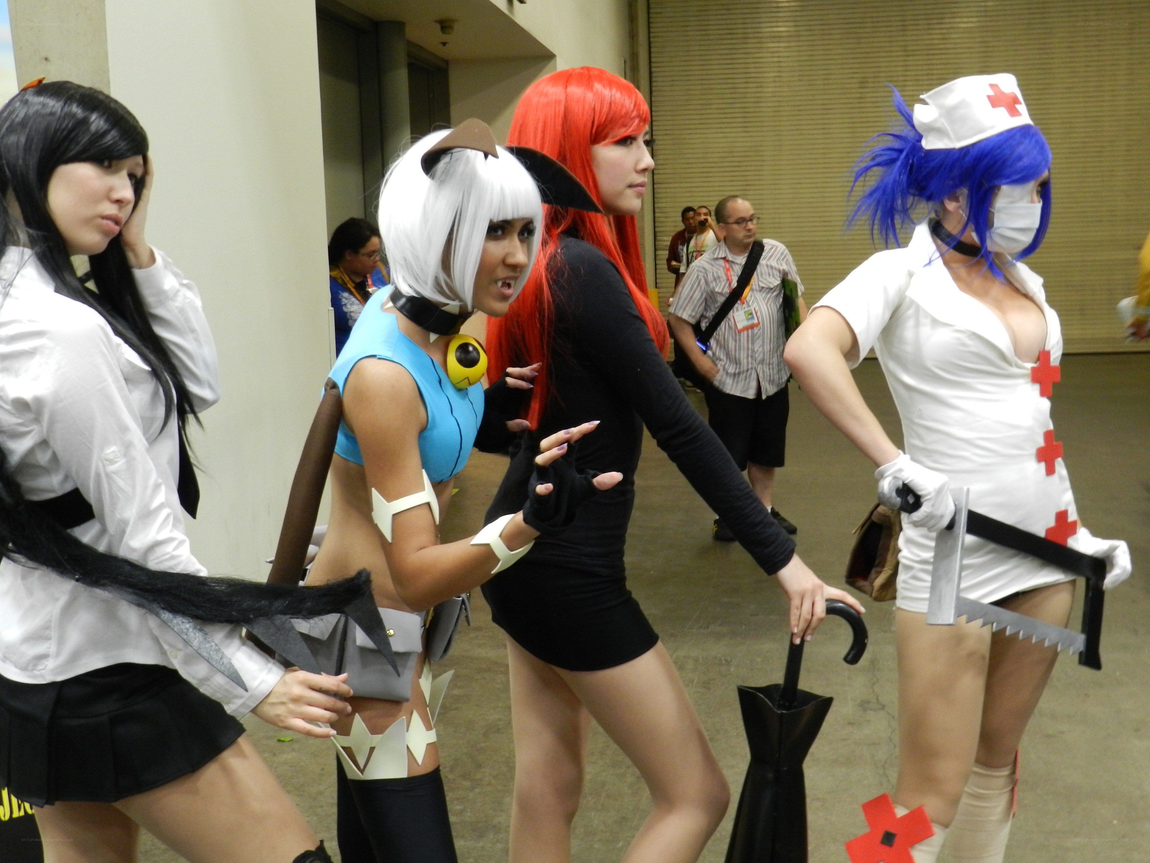 Cosplayers at a convention