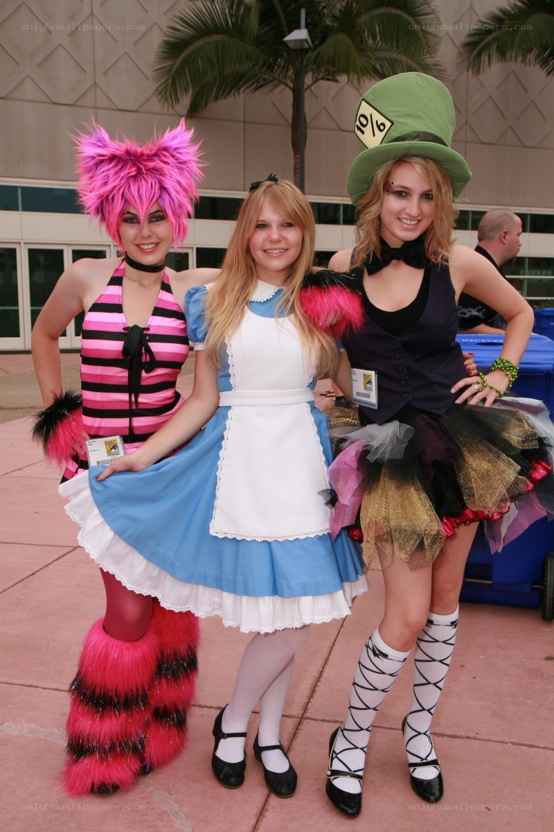 Cosplayers at a convention