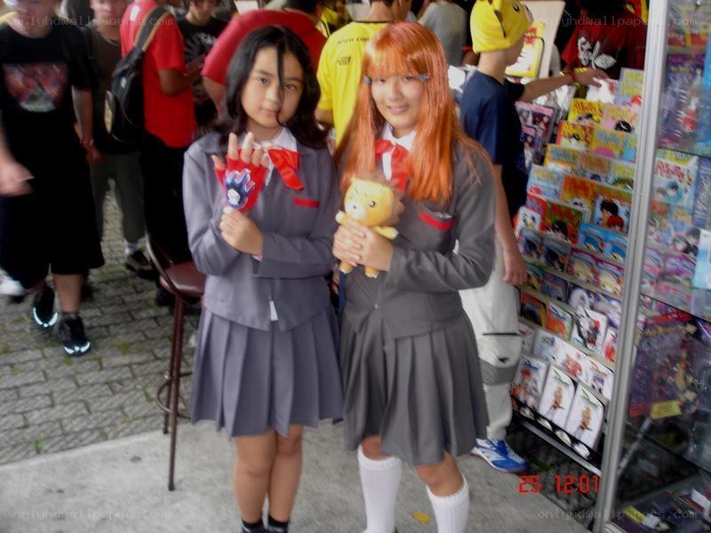 Cosplayers at a convention