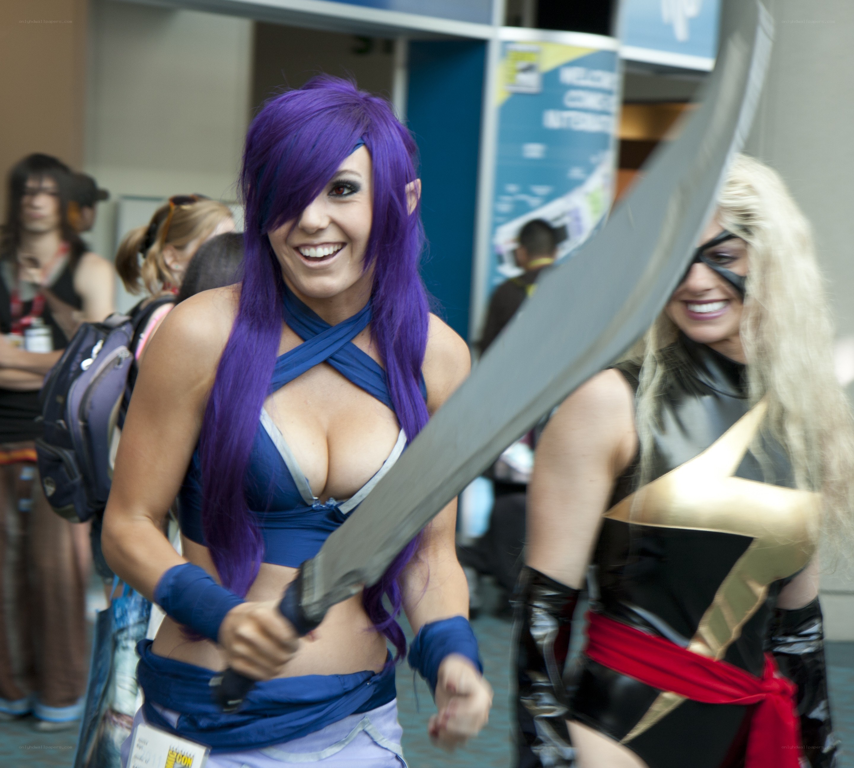 Cosplayers at a convention