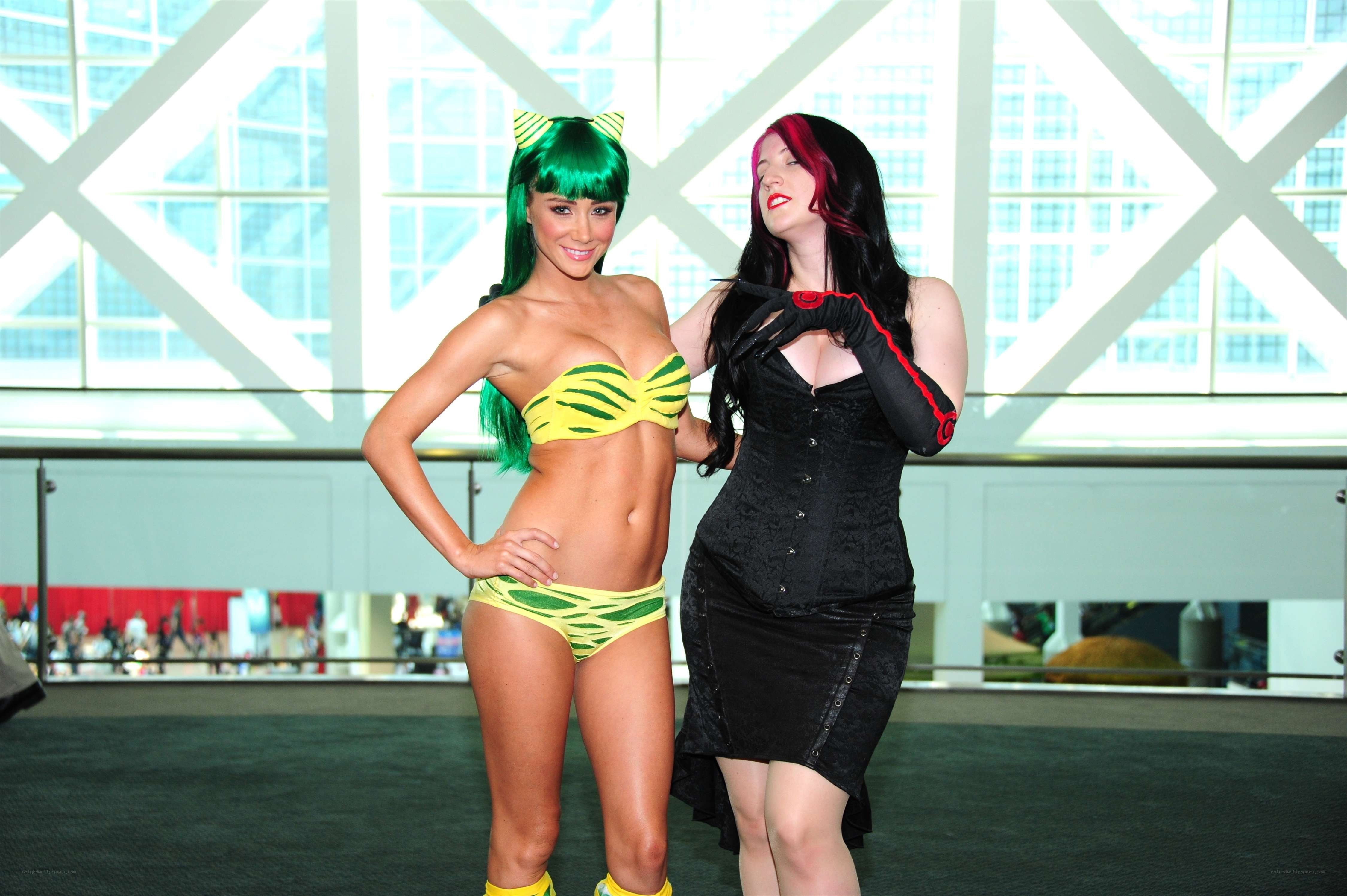 Cosplayers at a convention