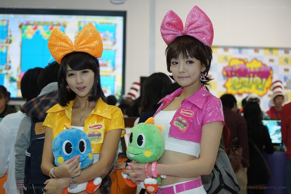 Cosplayers at a gaming event