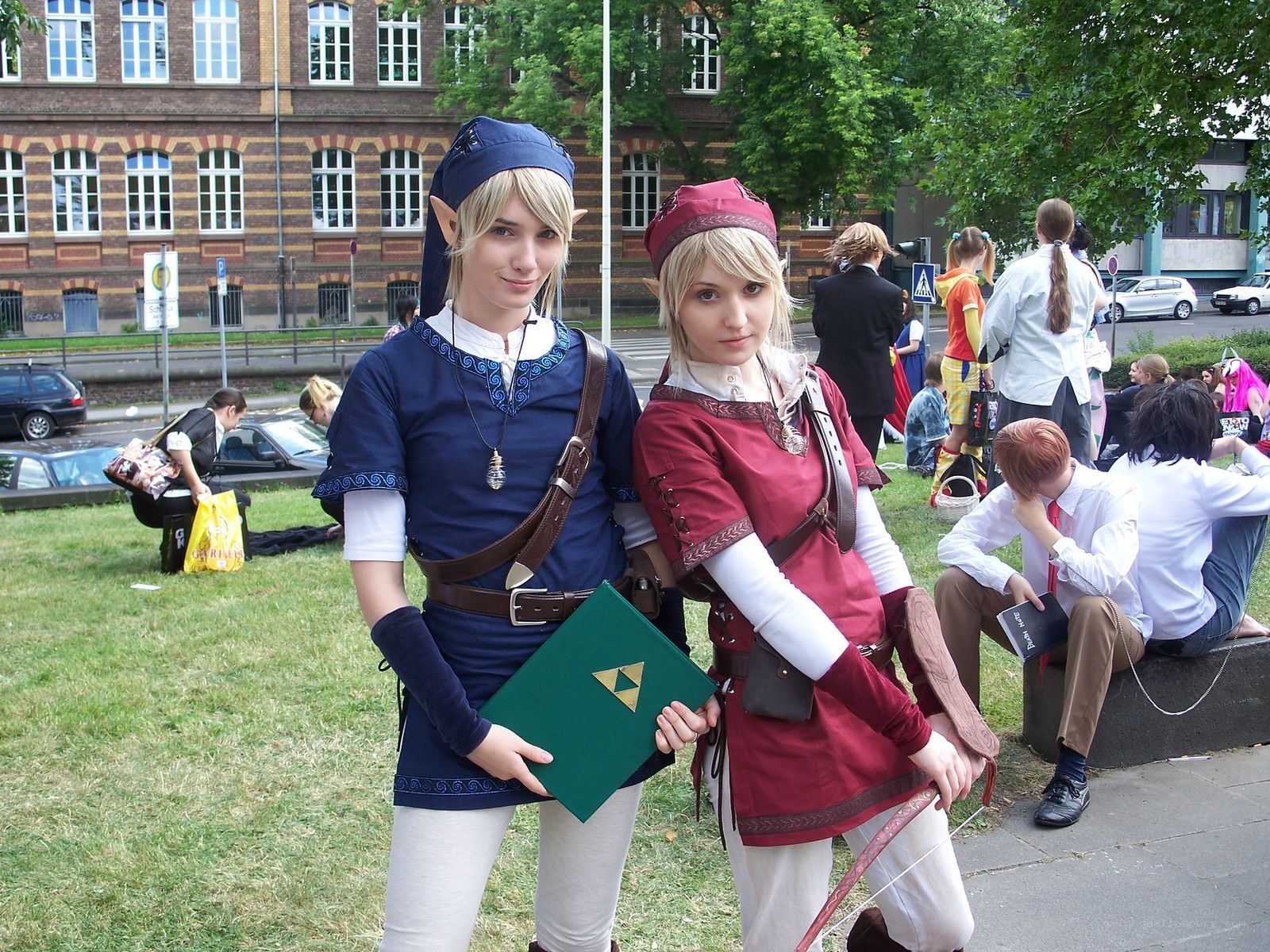 Cosplayers at a public event