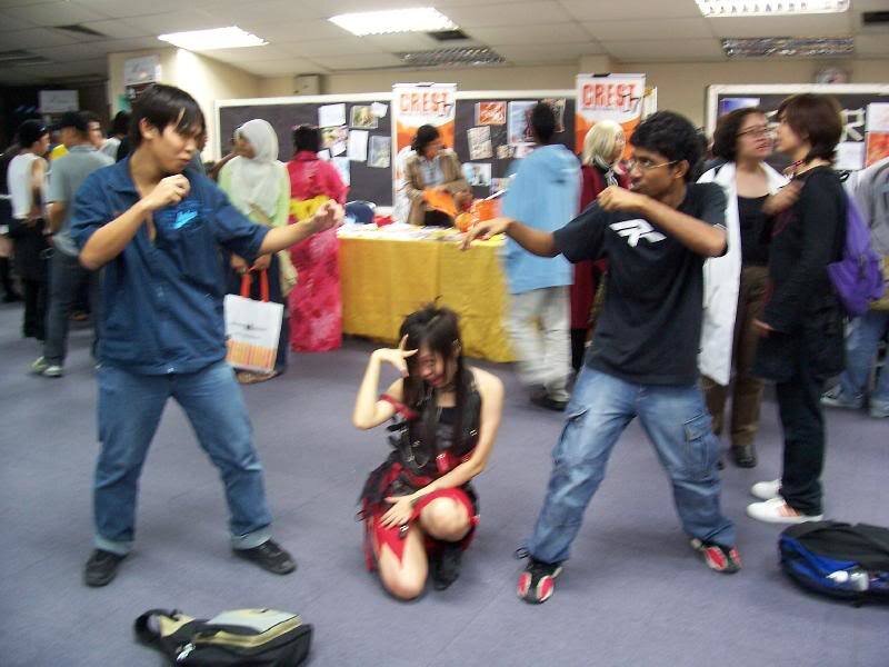 Cosplayers at an Event — Blue