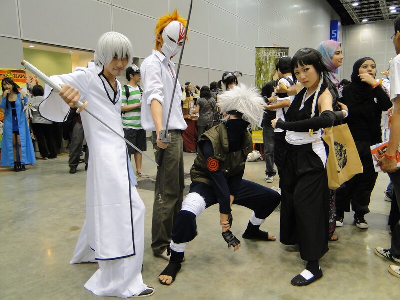 Cosplayers at anime convention