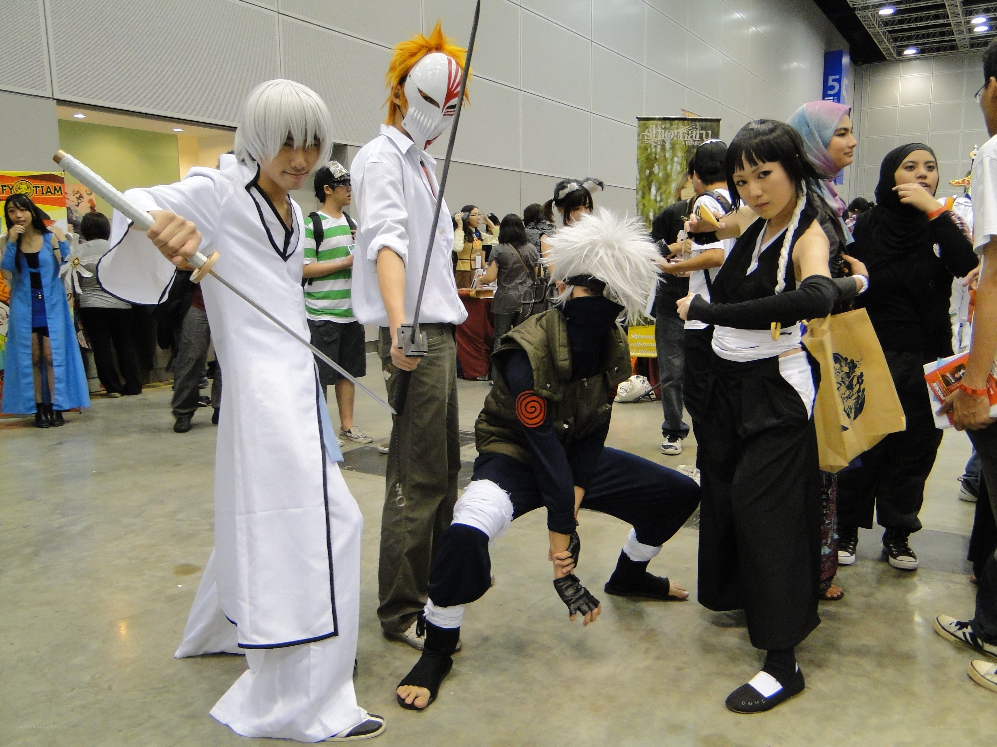 Cosplayers at anime convention