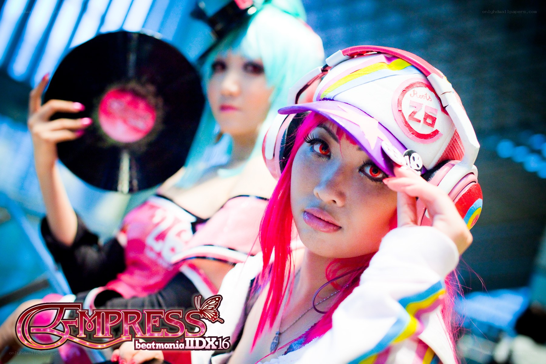 Cosplayers at beatmania event