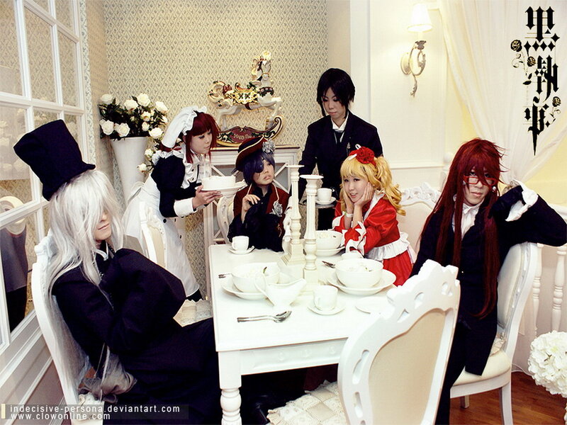 Cosplayers at Tea Party