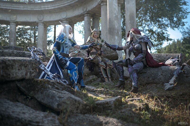 Cosplayers in Armor