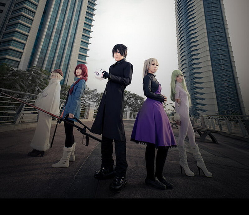 Cosplayers on a Bridge