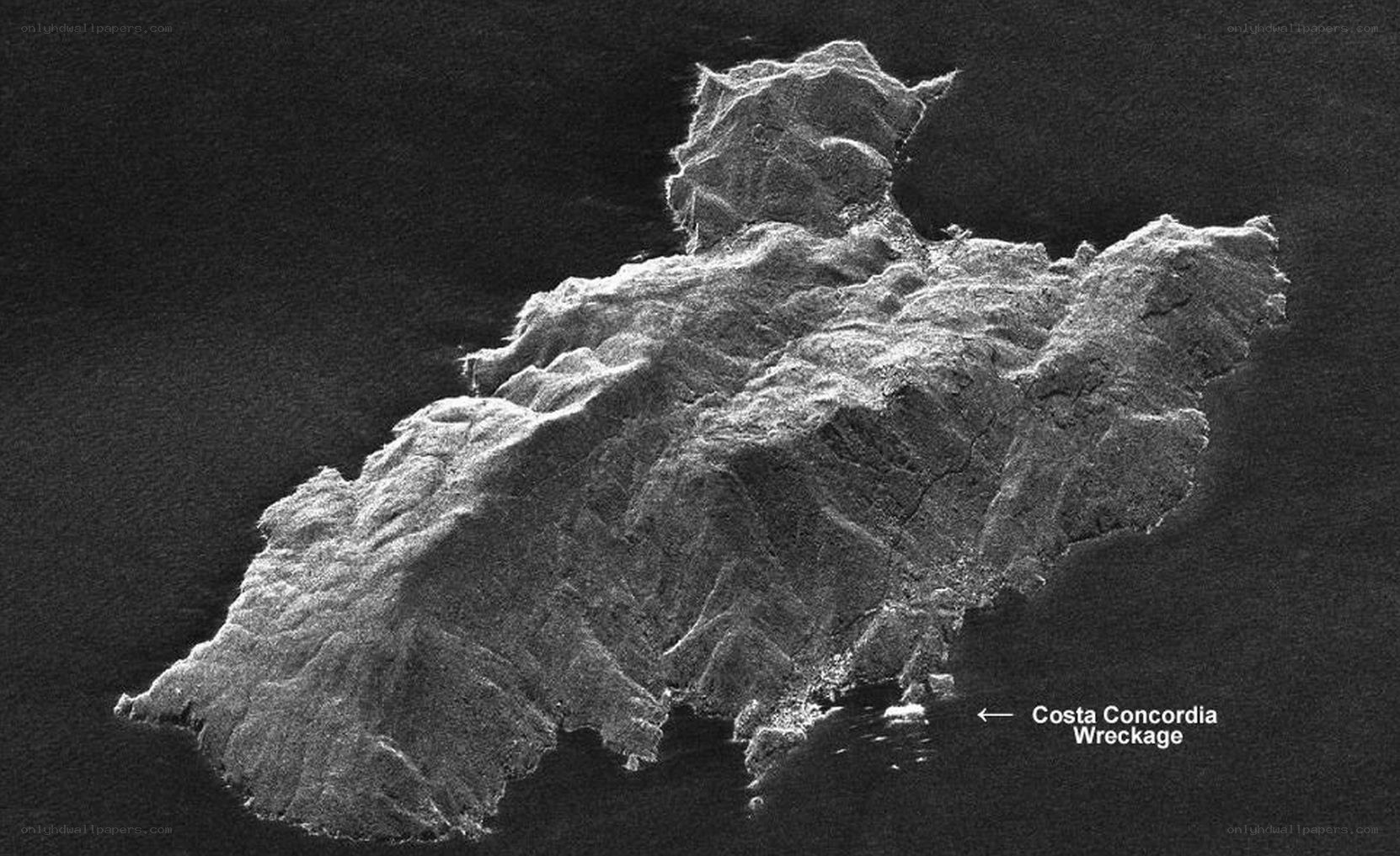 Costa Concordia wreck debris