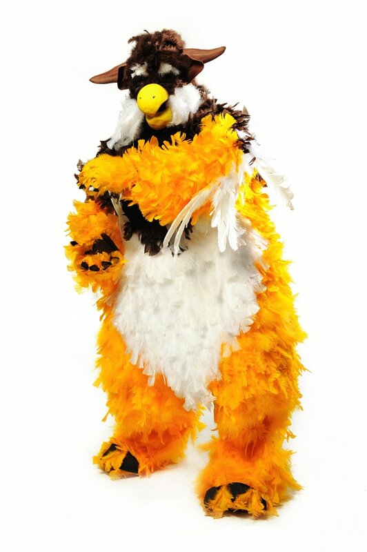 costumed bird mascot
