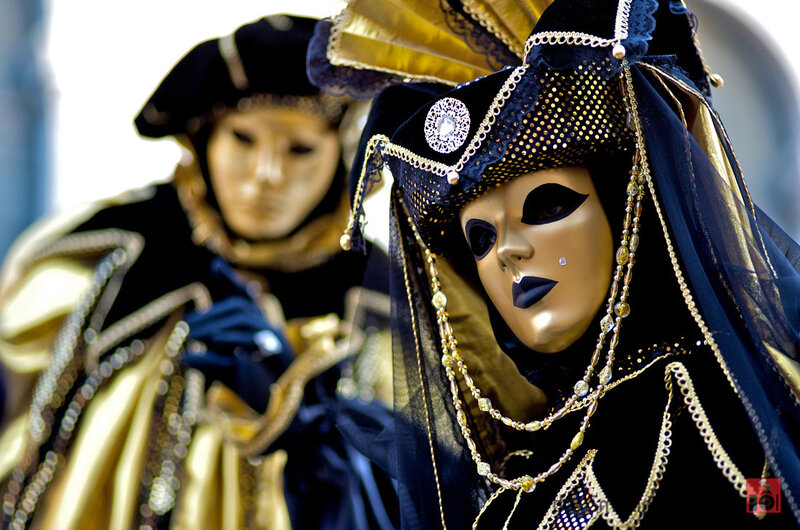 Costumed Carnival Figures