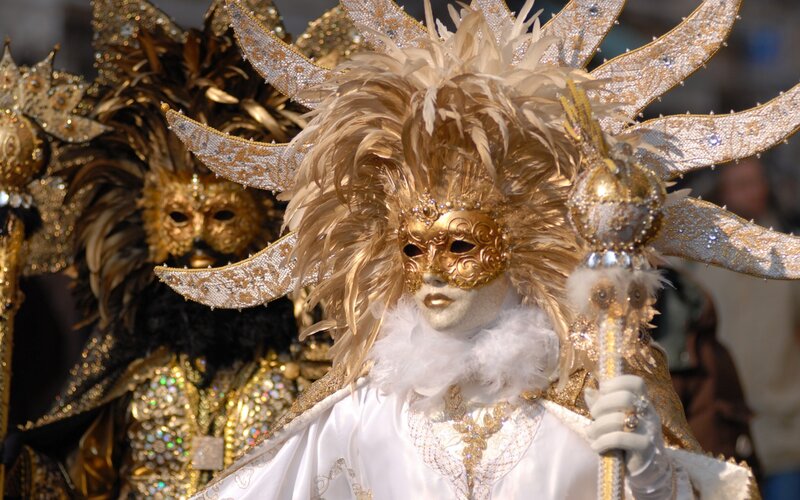 Costumed Carnival Participants — Gold