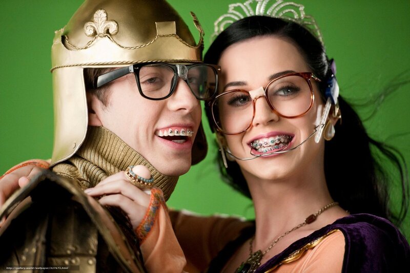 costumed couple with braces