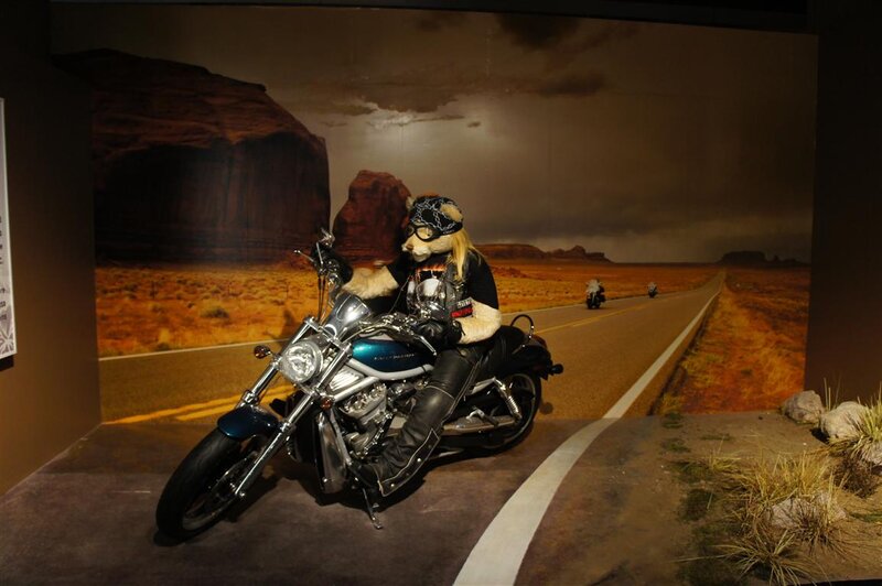 Costumed Figure on Motorcycle