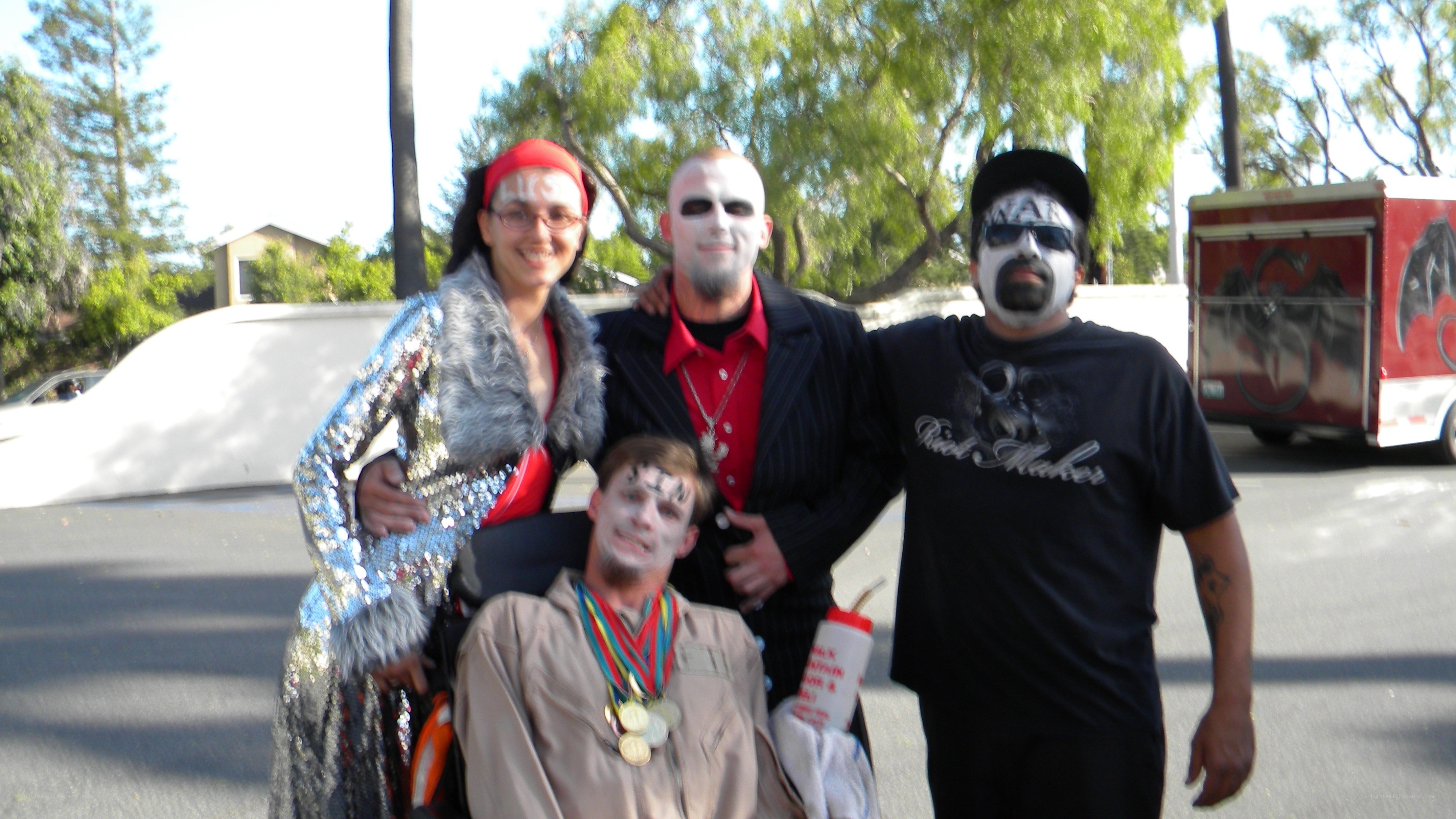 costumed group at outdoor event