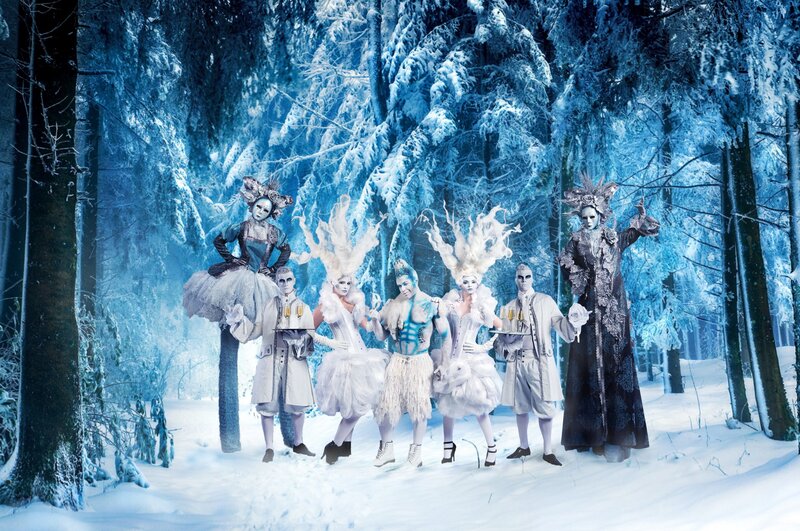 Costumed Performers in Forest