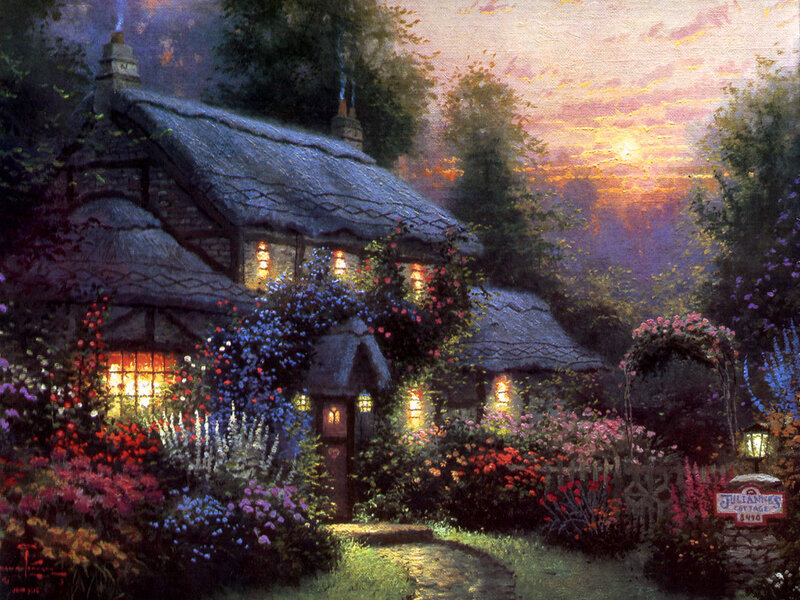 Cottage at Sunset