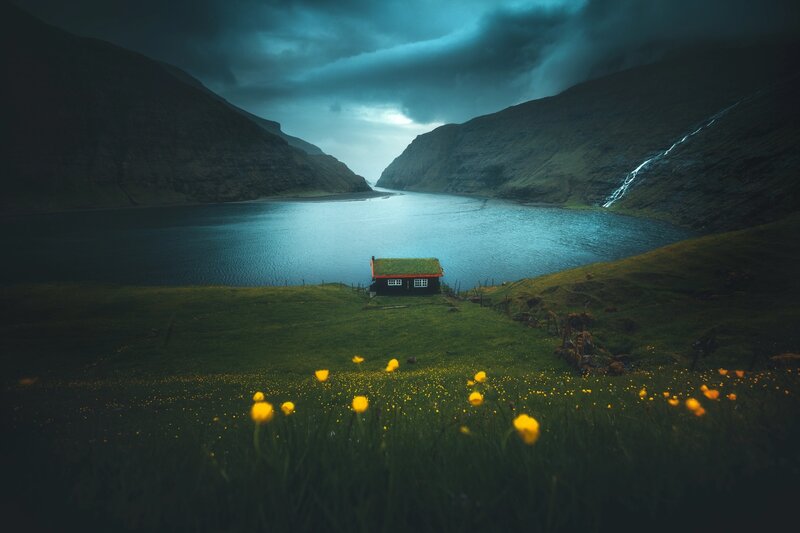 Cottage by a Fjord