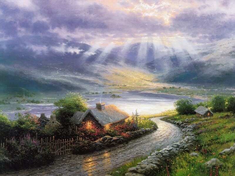 Cottage by a Lake — Green