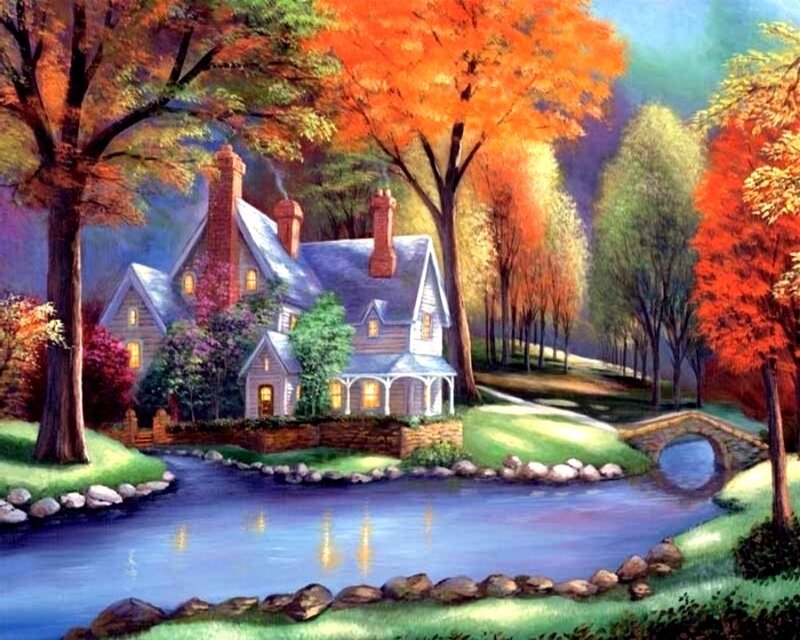 Cottage by a River