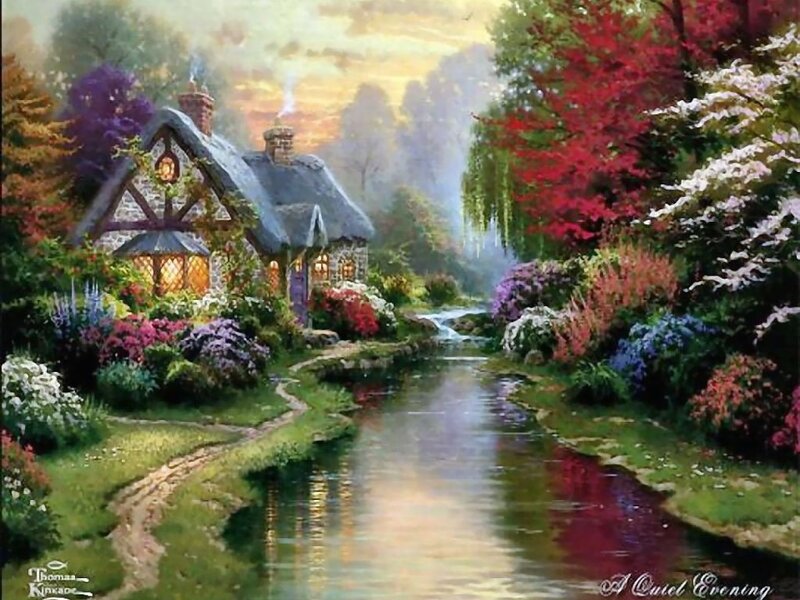 Cottage by a Stream