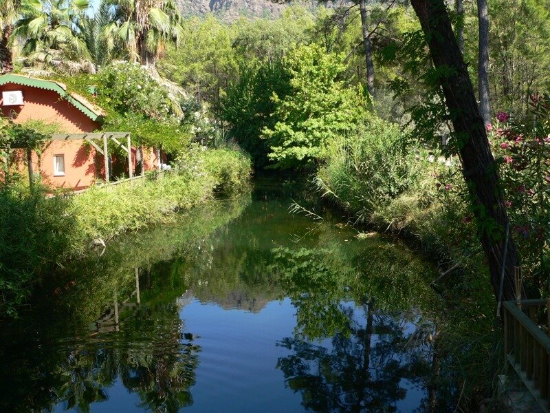 Cottage by a tranquil river