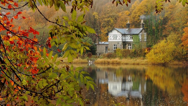 Cottage by Lake — Yellow