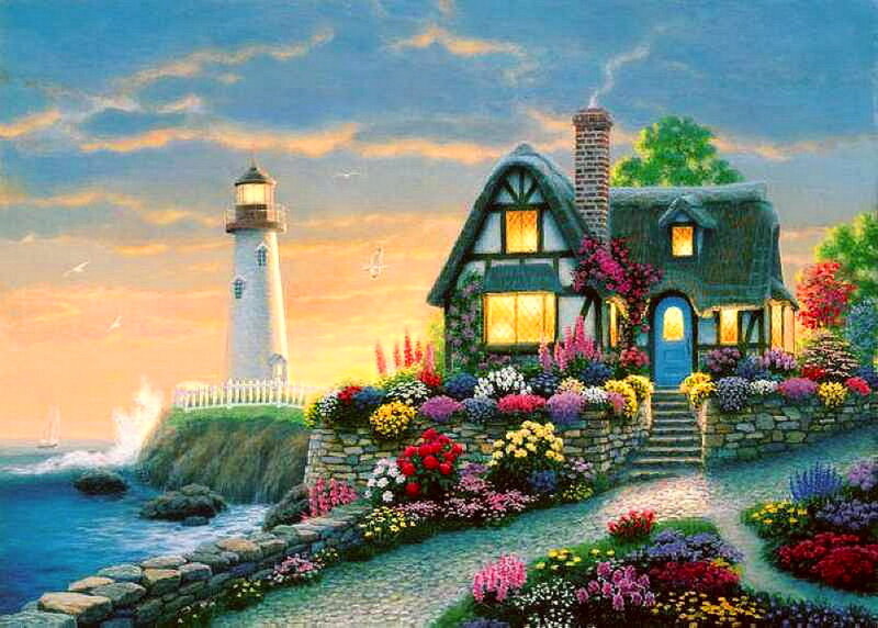 Cottage by Lighthouse