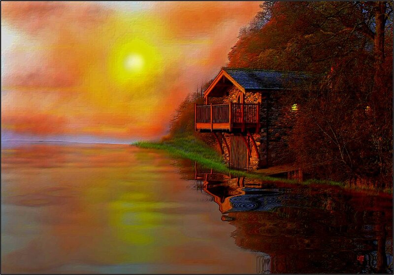 Cottage by the Lake — Orange