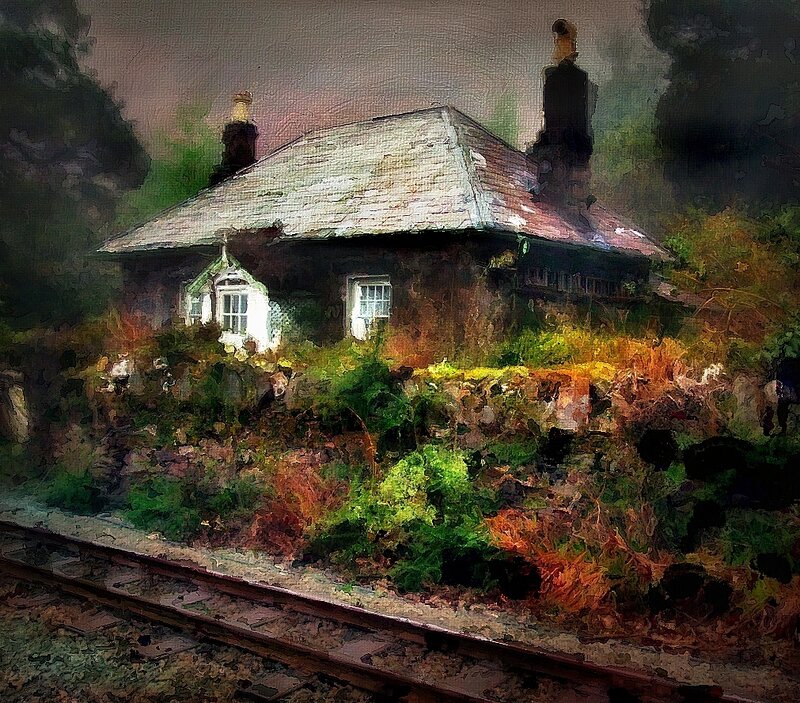Cottage by the railway tracks