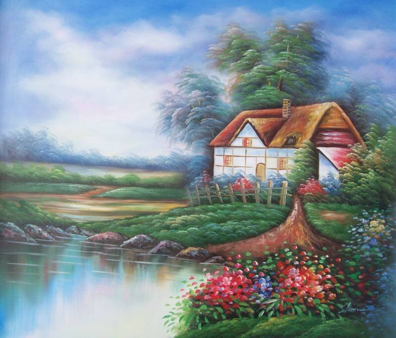 Cottage by the river